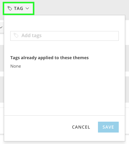 the 'Tag' option (highlighted) with the add tags drop-down below